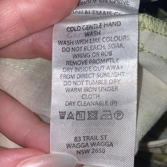 Alemais NWT Leisa Shorts in Organic Cotton in Green Floral Print Size 4 - Picture 13 of 14